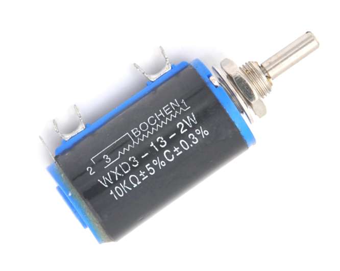 PRECISION POTENTIOMETER 10-TURNS 10K 4.0mm SHAFT & L=12mm   WXD3-13-2W-10K / 200393