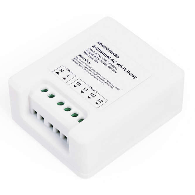 XIAO 2-CHANNEL WI-FI AC RELAY 10A 240VAC 114993526