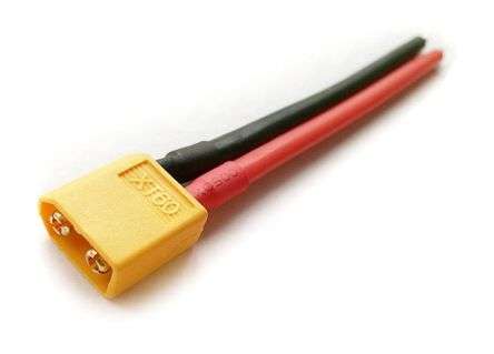 BATTERY CONNECTOR PLUG / MALE W/WIRES   XT60P+W / 180513