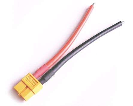 BATTERY CONNECTOR SOCKET / FEMALE W/WIRES  XT-60S+W / 170819