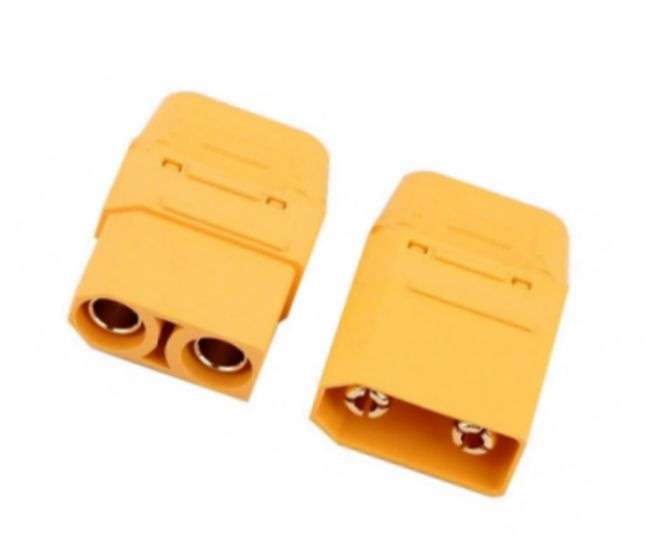 BATTERY CONNECTOR PLUG & SOCKET SET 2P IN-LINE 45A XT90H-F