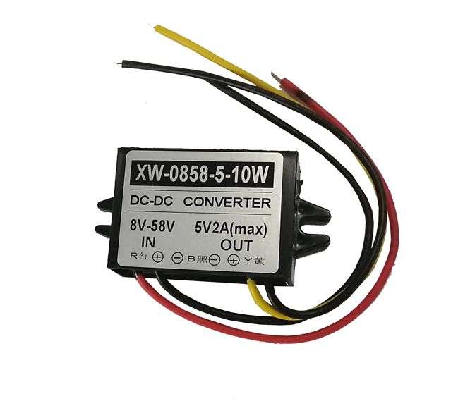 DC-DC CONVERTER I=8-58V O=5V @ 2A W/WIRES XW-0858-5-10W