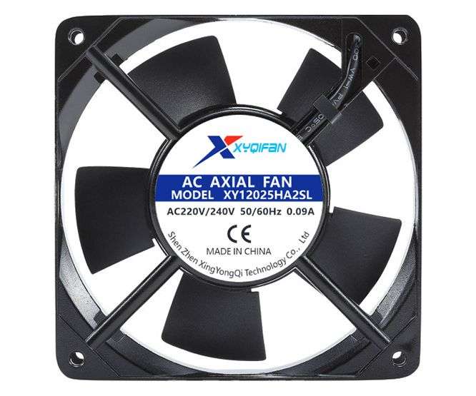 220V AXIAL FAN 120sqx25mm SLEEVE 58CFM LEADS XY12025HA2SL