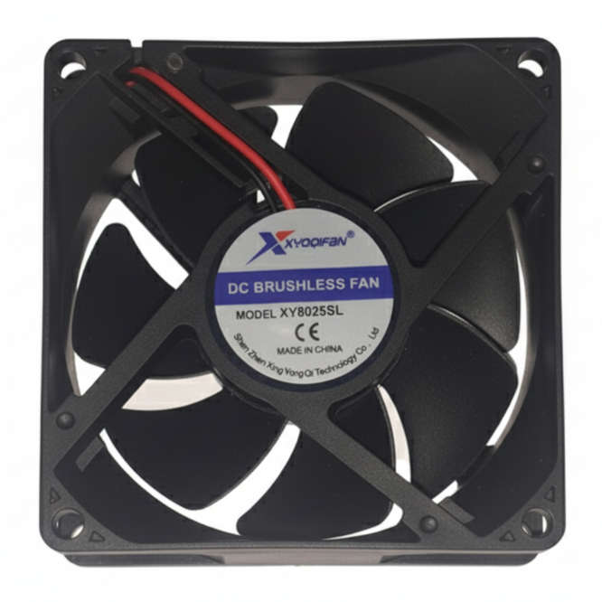 24VDC AXIAL FAN 80sqx25mm SLV 41CFM 2-WIRE LEAD TERMINAL XD8025S24M