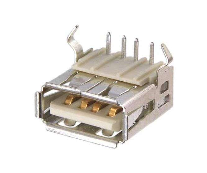USB SOCKET R/A PCB TYPE-A 1A 3A Y99000