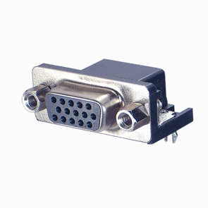 HI-DENSITY SOCKET D-SUB 15W VGA PCB R/A  VGA15SR