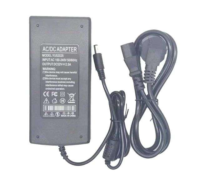 POWER SUPPLY D/T I=220 O=52V 2.5A POE, 2.1mm SOCKET YU52025