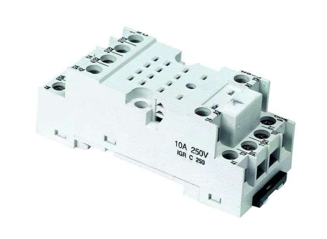 DIN RELAY SOCKET 14PIN RETANGULAR 4PDT ZM4VP