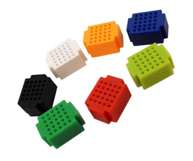 COLOURED BREADBOARD SET 7pcs 20x15x12mm KT0161 / ZY-25