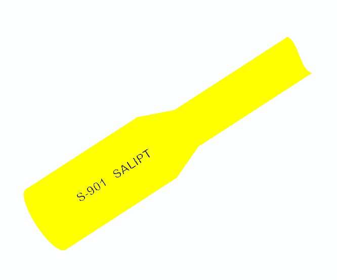SLEEVING HEATSHRINK 4mm YELLOW - 100mm S-901-600-4MM-YL-T