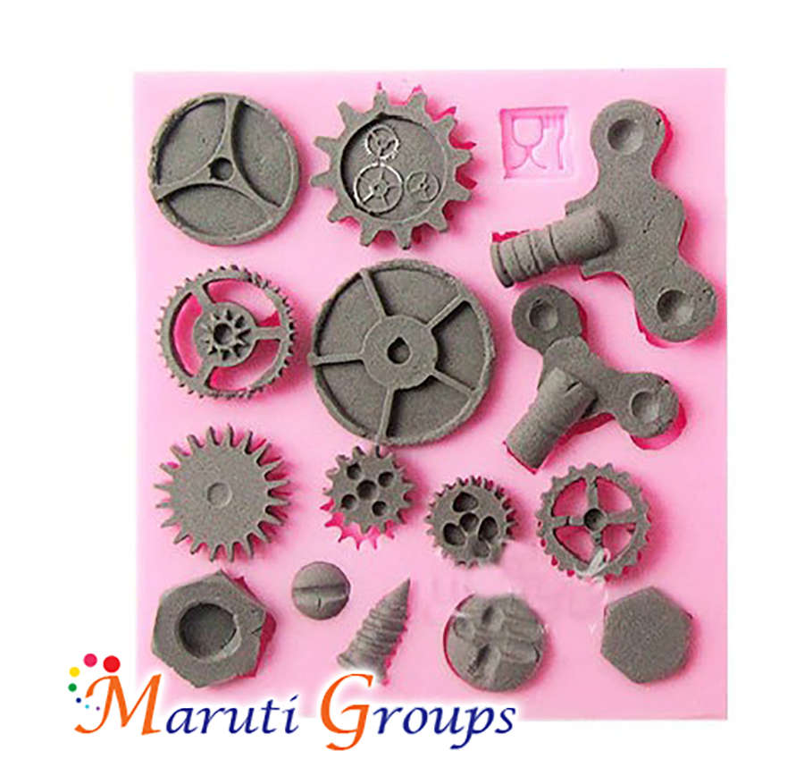 Gears / Distressed Cogs Silicone Mould
