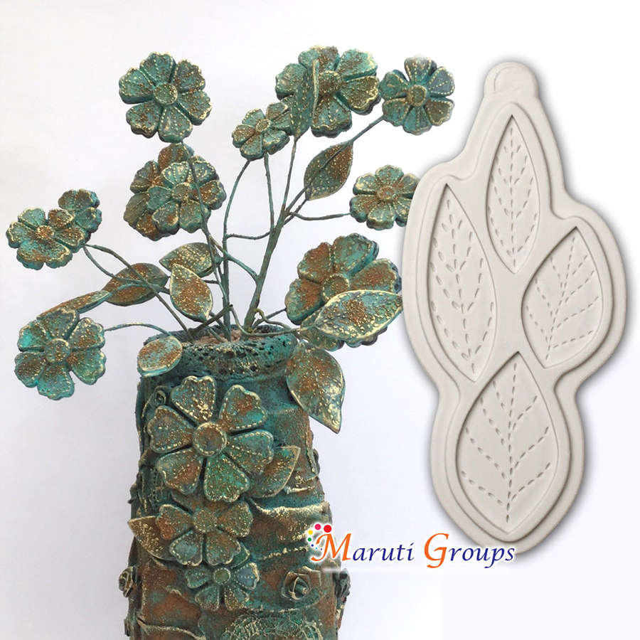 Stitched Leaves Silicone Mould