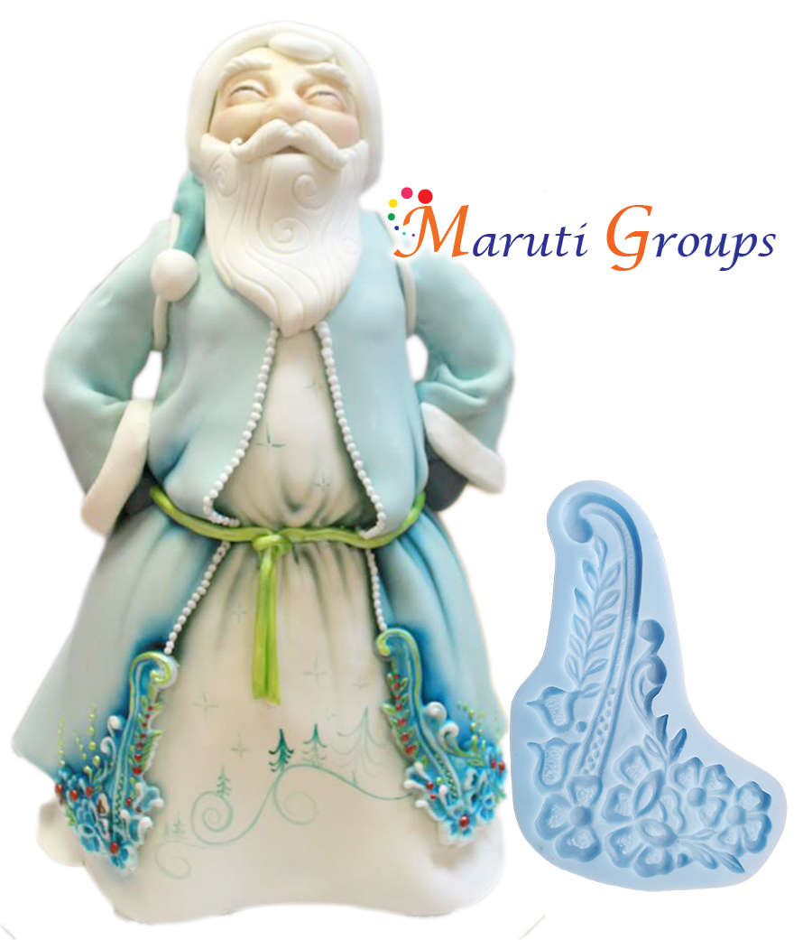 Christmas Scroll Silicone Mould