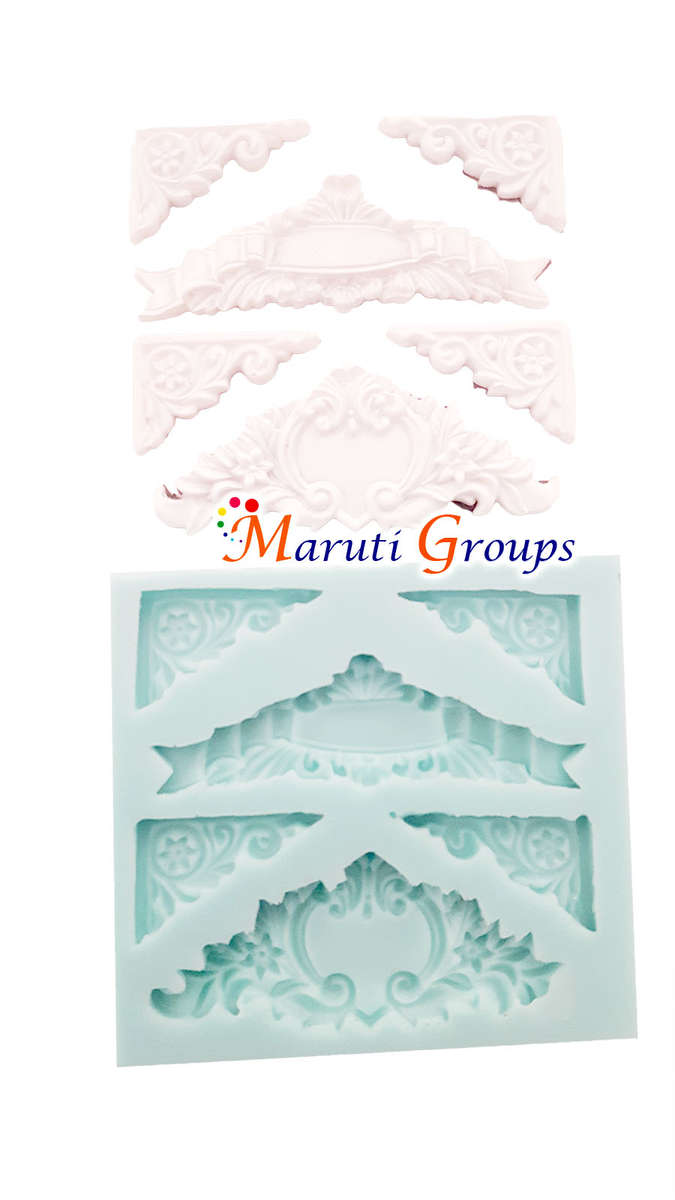 Corner Scroll Baroque Silicone Mould