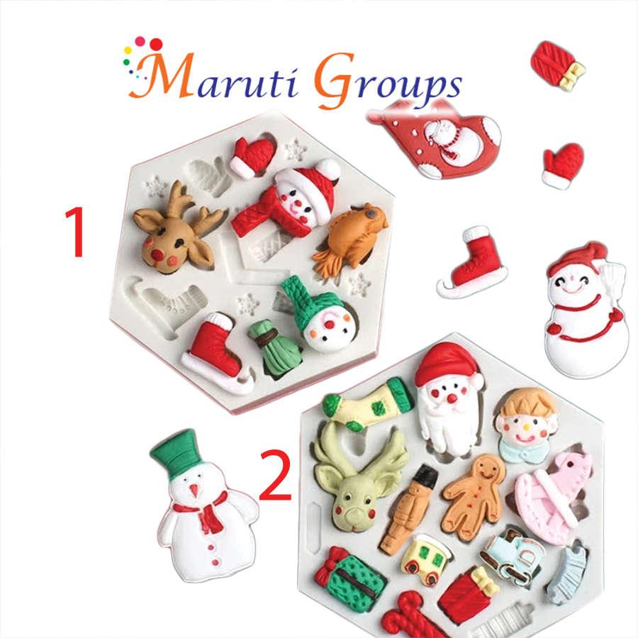 Christmas Snowman Santa Silicone Mould - Image 2