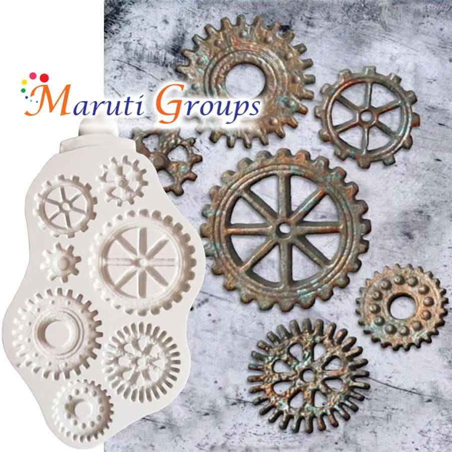 Steampunk Gears & Cogs Silicone Mould