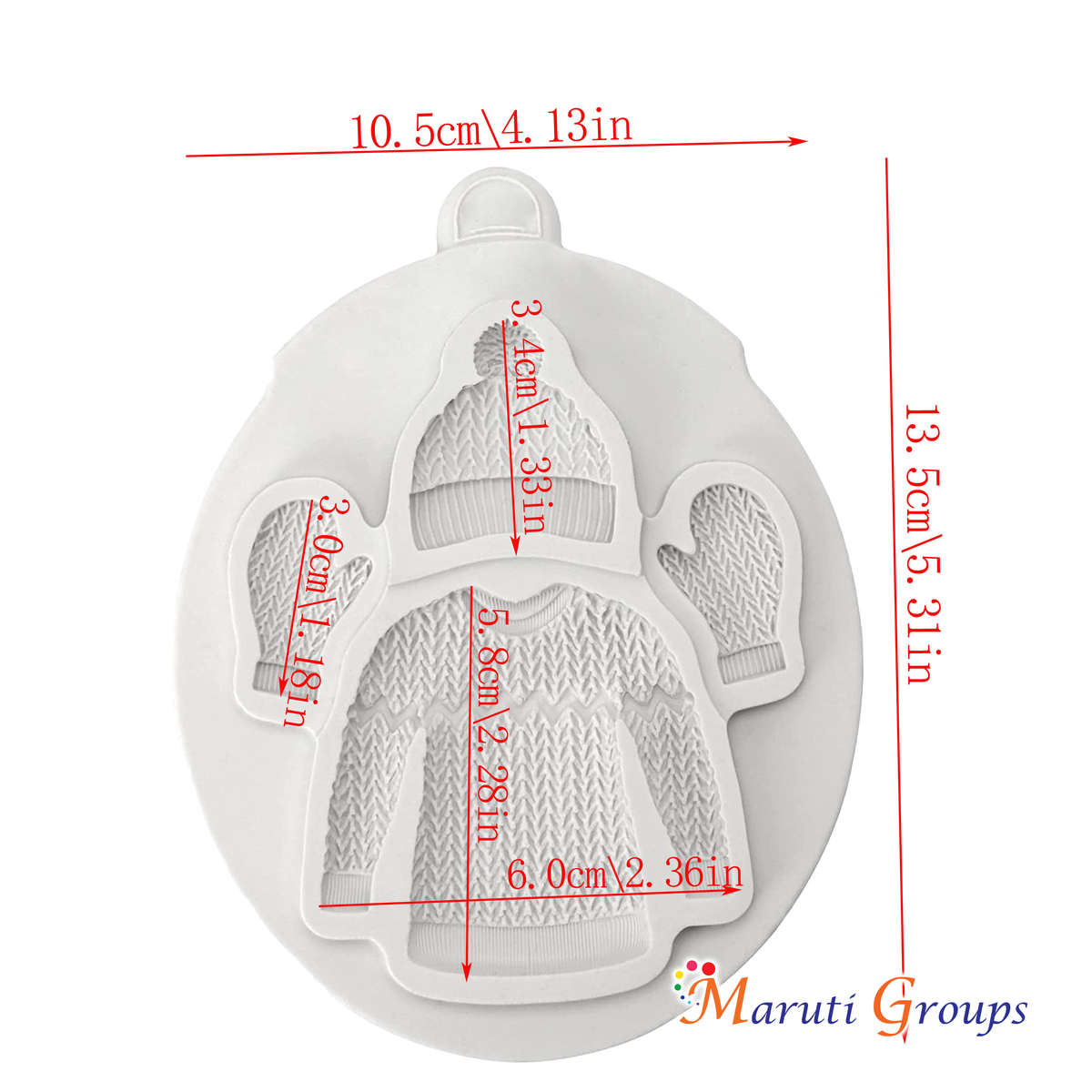 Christmas - Knitted Sweater Silicone Mould