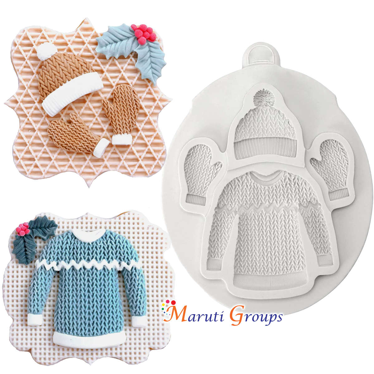 Christmas - Knitted Sweater Silicone Mould