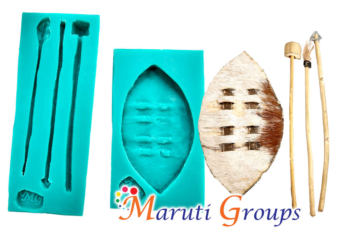 2pc Traditional African Weapons Silicone Mould