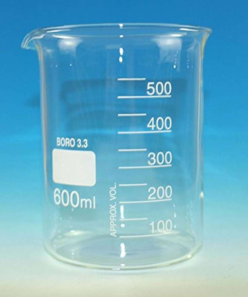 Glass Beakers Tall Form 600ml.