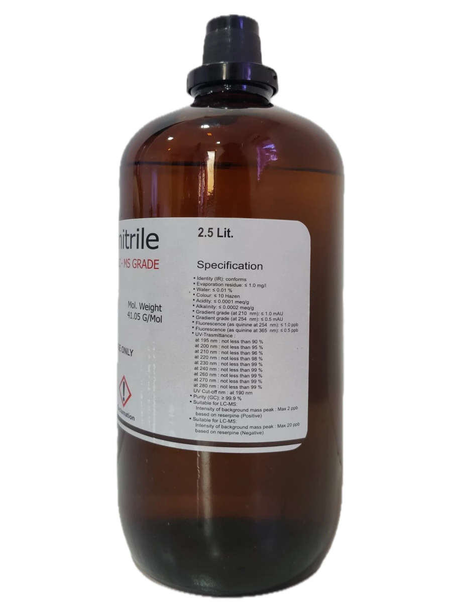 Acetonitrile 99,9% HPLC Grade 2,5L