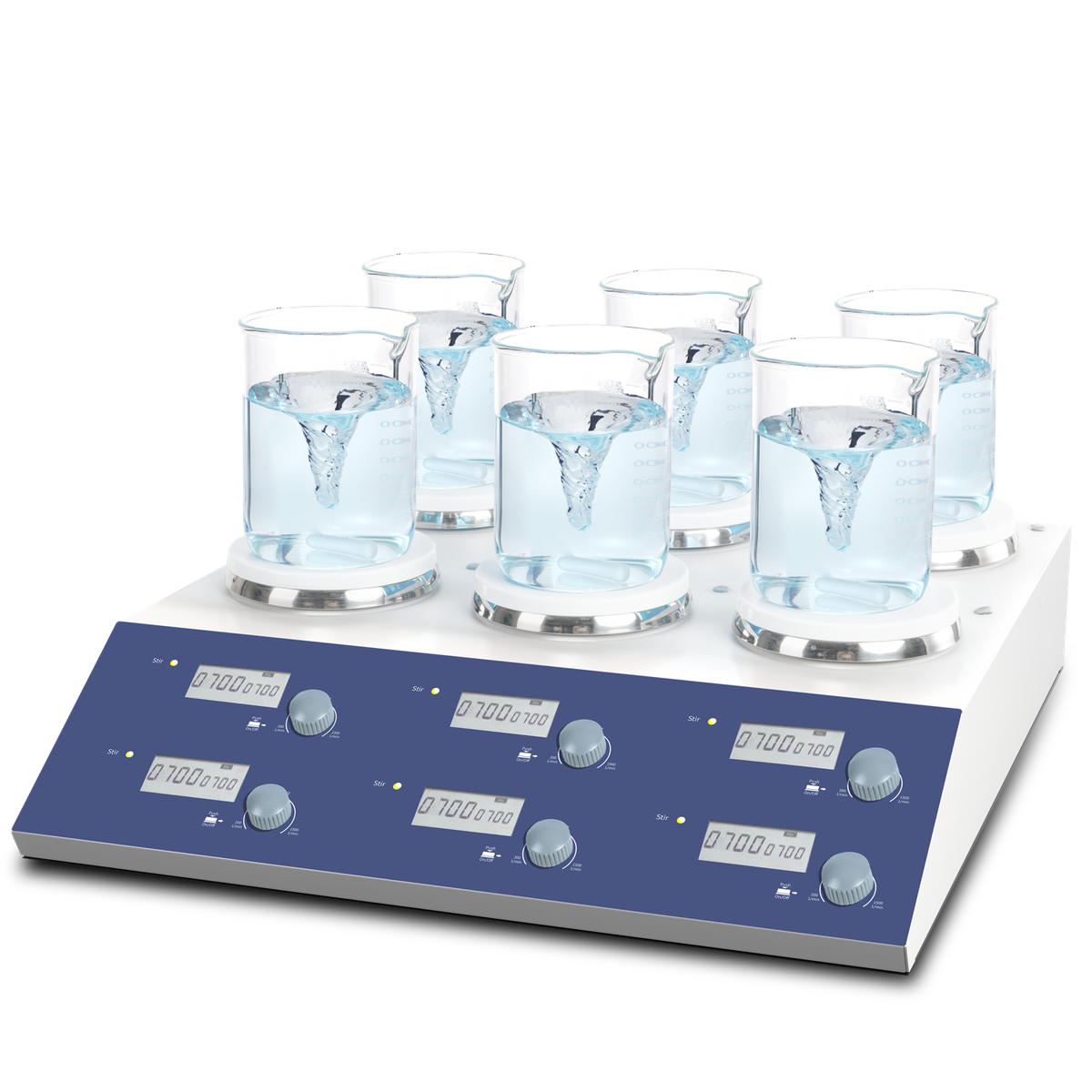Hotplate Magnetic Stirrer 6 Place