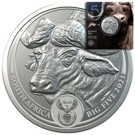2021 Big Five: Buffalo 1 oz Silver in original packaging rare
