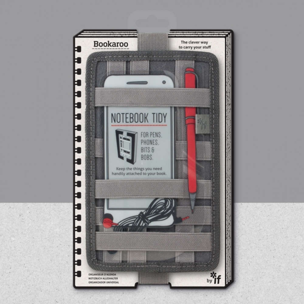 Bookaroo Notebook Tidy - Charcoal