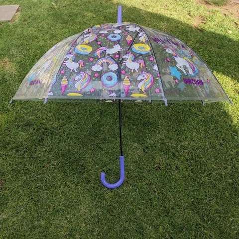 Clear Unicorn Umbrella - Lilac