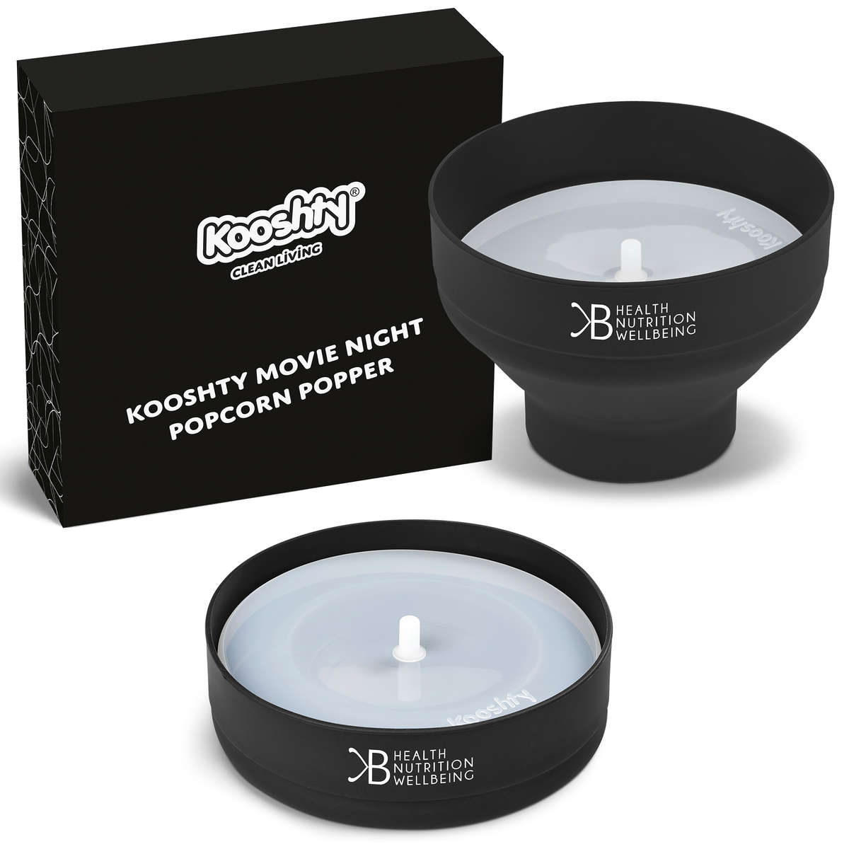 Kooshty Movie Night Popcorn Popper - Black