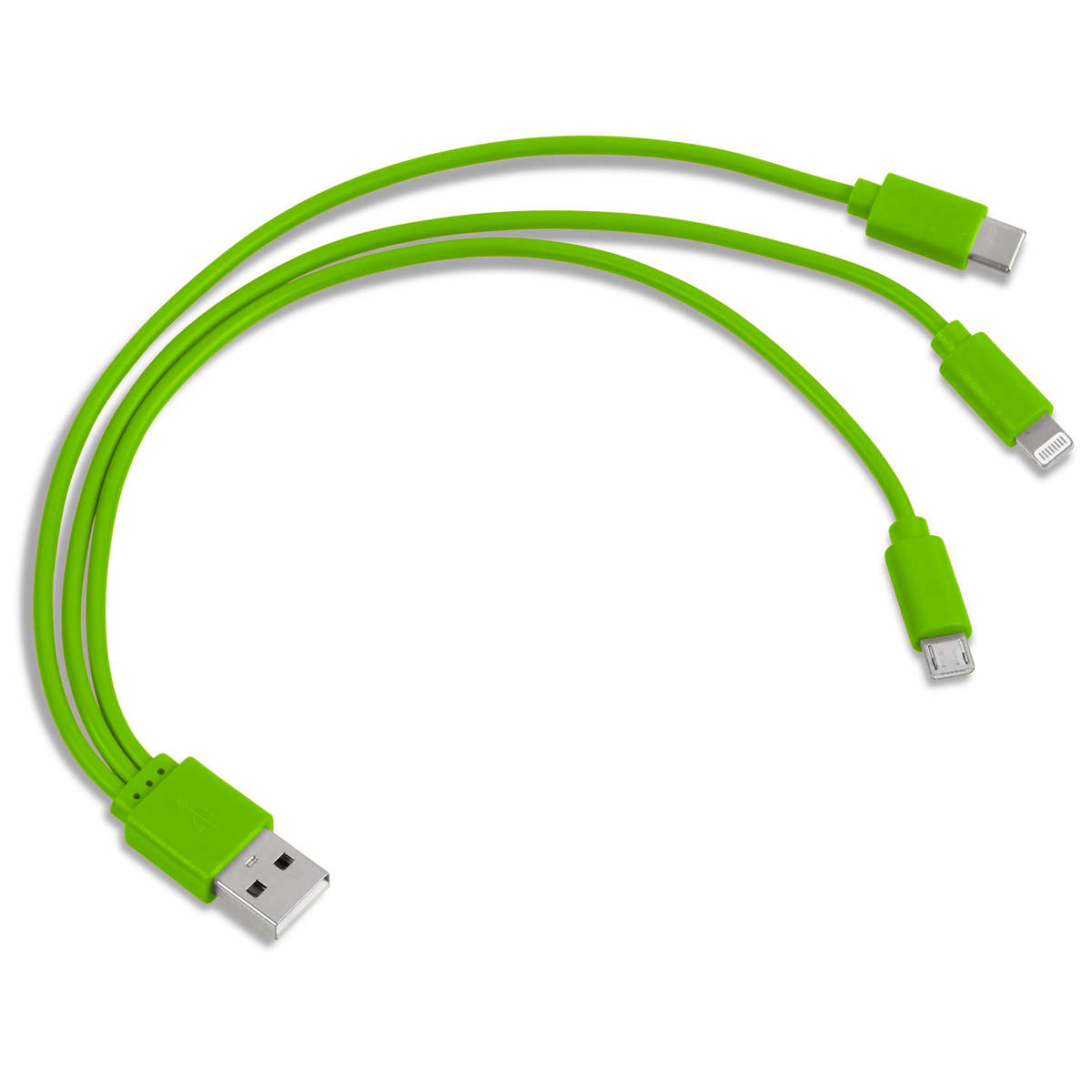 Hat-Trick 3-in-1 Charging Cable - Lime