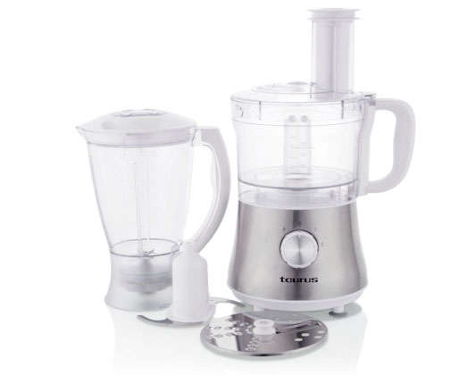 Food Processor With Attachments Stainless Steel Brushed 1.5L 500W Processador Basic"
