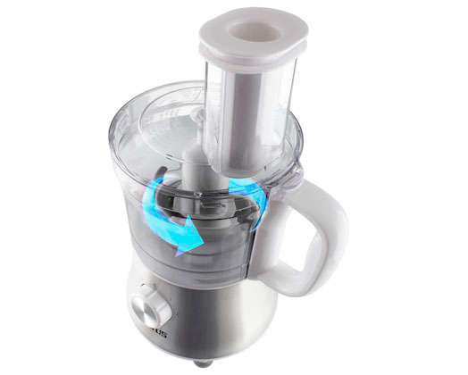 Food Processor With Attachments Stainless Steel Brushed 1.5L 500W Processador Basic"
