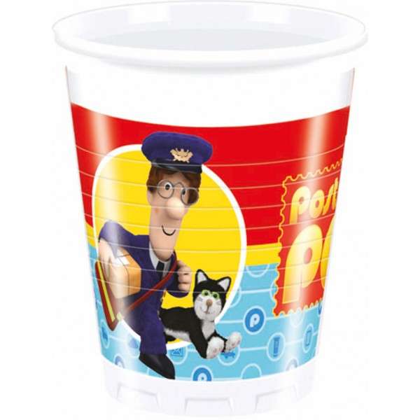 POSTMAN PAT PLASTIC CUPS 200ML 8CT