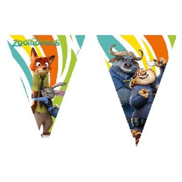 ZOOTROPOLIS TRIANGLE FLAG BANNER 1CT