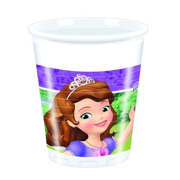 SOFIA MYSTIC ISLES PLASTIC CUPS 200ML 8CT