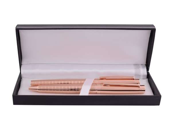 Rhombus Roller & Ball Set - Rose Gold