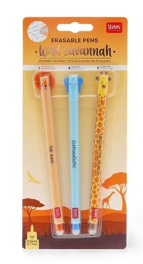 ERASABLE PENS SET OF 3 SAVANNAH