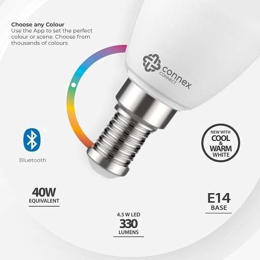 Smart WiFi Bulb 4.5W LED White Candle Screw