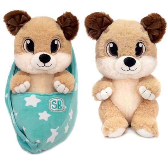 SWADDLE BABIES 24CM ASSTD PLUSH IN SLING