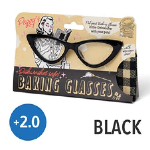 PEGGY'S BAKING GLASSES BLACK +2.0