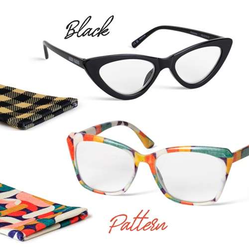 PEGGY'S BAKING GLASSES BLACK +2.0