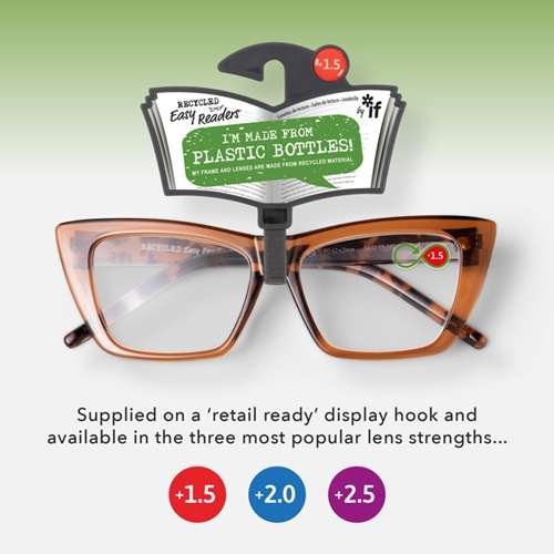 EASY READERS RECYCLED RECT BLACK +2.0