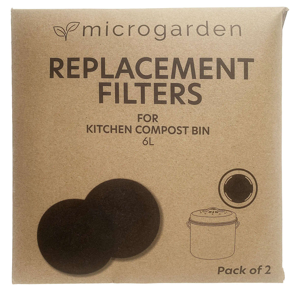Compost Bin Charcoal Filters Pack of 2