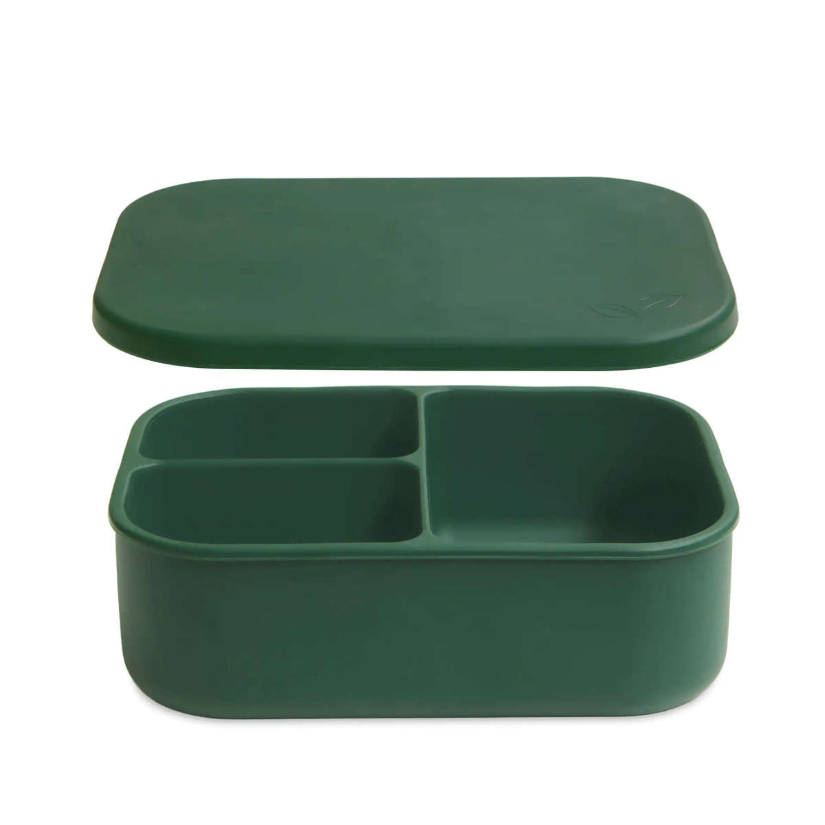 Silicone Bento Lunchbox - 3 portion - Moss