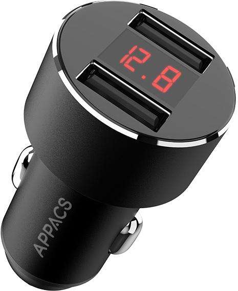 Appacs Dual Port Car Charger With Led Tablets