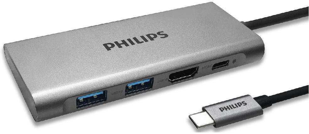 Philips Usb-C 4 Port Hub 2 X U3.0 Hdmi 4K Type-C Philips