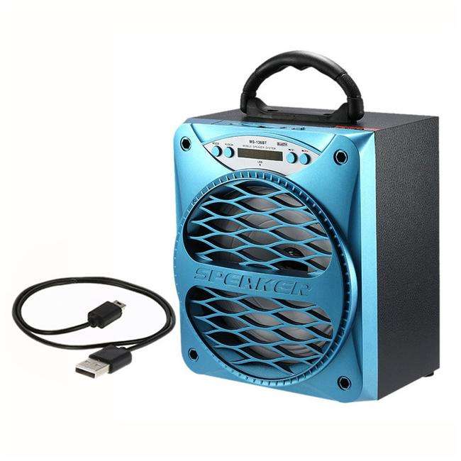 Portable Speaker + Radio Blue Speakers