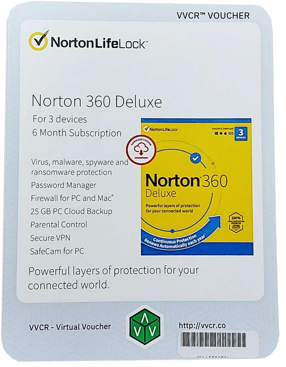 Norton Norton 360 Deluxe 3Device 6Months Software