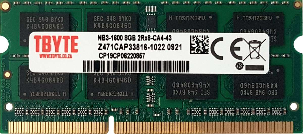 Tbyte 8Gb Ddr3 Sodimm 1600 Memory